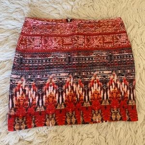 Tribal print skirt